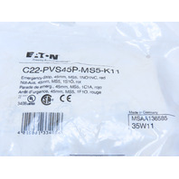 Eaton C22-PVS45P-MS5-K11 Compact Pushbutton Emergency Stop MS5 Key-release Red