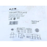 Eaton C22-DRH-W-X1-K10 Pushbutton Non-Illuminated Maintained White X1 Etch