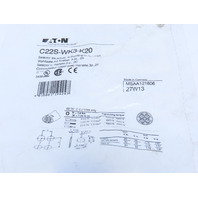 Eaton C22S-WK3-K20 3 Position Momentary Rotary Selector Switch 2NO BLK&WHT