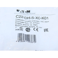Eaton C22-DH-S-X0-K01 Compact Pushbutton Non-Illuminated Momentary Black X0 Etch