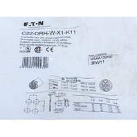 Eaton C22-DRH-W-X1-K11 Pushbutton Non-Illuminated Maintained White X1 Etch