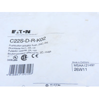 Eaton C22S-D-R-K02 Compact Pushbutton Non-illuminated Momentary Red Flush