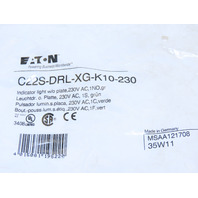Eaton C22S-DRL-XG-K10-230 Pushbutton Illuminated Maintained Green No Lense 230V