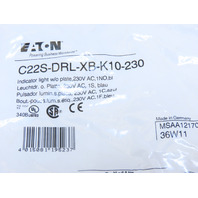 Eaton C22S-DRL-XB-K10-230 Pushbutton Illuminated Maintained Blue No Lense 230V