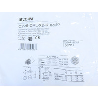 Eaton C22S-DRL-XB-K10-230 Pushbutton Illuminated Maintained Blue No Lense 230V