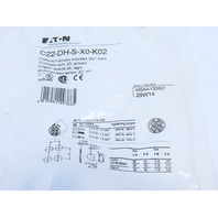 Eaton C22-DH-S-X0-K02 Compact Pushbutton Non-Illuminated Momentary Black X0 Etch