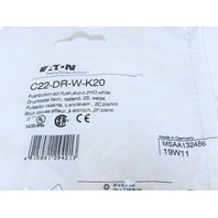 Eaton C22-DR-W-K20 Compact Pushbutton Non-illuminated Maintained White Flush