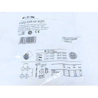 Eaton C22-DR-W-K20 Compact Pushbutton Non-illuminated Maintained White Flush