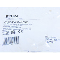 Eaton C22-WKV-K02 2 Position Rotary Selector Switch Momentary 60&deg; 2NC BLK&WHT