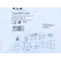 Eaton C22-WKV-K01 2 Position Rotary Selector Switch Momentary 60&deg; 1NC BLK&WHT