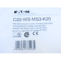Eaton C22-WS-MS3-K20 Pushbutton 2 Position MS3 Key Operated Switch Momentary K20