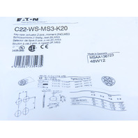 Eaton C22-WS-MS3-K20 Pushbutton 2 Position MS3 Key Operated Switch Momentary K20