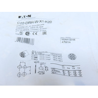 Eaton C22-DRH-W-X1-K20 Pushbutton Non-Illuminated Maintained White X1 Etch 2NO