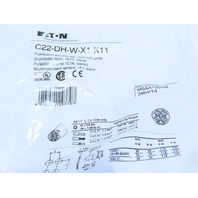 Eaton C22-DH-W-X1-K11 Compact Pushbutton Non-Illuminated Momentary White X1 Etch