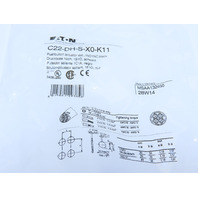 Eaton C22-DH-S-X0-K11 Compact Pushbutton Non-Illuminated Momentary Black X0 Etch