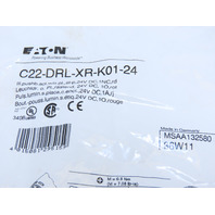 Eaton C22-DRL-XR-K01-24 Pushbutton Illuminated Maintained Red No Lense 1NC
