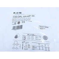 Eaton C22-DRL-XR-K01-24 Pushbutton Illuminated Maintained Red No Lense 1NC