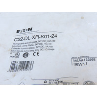 Eaton C22-DL-XR-K01-24 Pushbutton Switch Illuminated Momentary Red No Lense