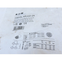 Eaton C22-DL-XR-K01-24 Pushbutton Switch Illuminated Momentary Red No Lense