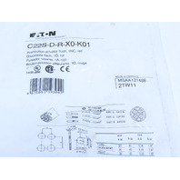 Eaton C22S-D-R-X0-K01 Compact Pushbutton Non-illuminated Momentary White Flush