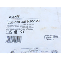 Eaton C22-DRL-XB-K10-120 Pushbutton Illuminated Maintained Blue No Lense 230V
