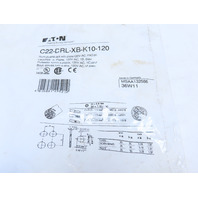 Eaton C22-DRL-XB-K10-120 Pushbutton Illuminated Maintained Blue No Lense 230V