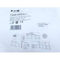 Eaton C22S-WK3-K11 3 Position Momentary Rotary Selector Switch 1NO/1NC BLK&WHT
