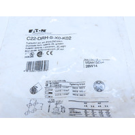 Eaton C22-DRH-S-X0-K02 Pushbutton Non-Illuminated Maintained Black X0 Etch 2NO