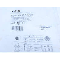 Eaton C22-DRL-B-K10-24 Pushbutton Illuminated Maintained Blue Button 1NO