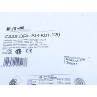 Eaton C22S-DRL-XR-K01-120 Pushbutton Illuminated Maintained Red No Lense