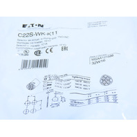 Eaton C22S-WK-K11 2 Position Momentary Rotary Selector Switch BLK&WHT Knob
