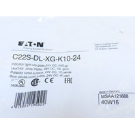 Eaton C22S-DL-XG-K10-24 Pushbutton Illuminated Momentary Green No Lense