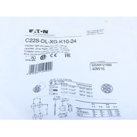 Eaton C22S-DL-XG-K10-24 Pushbutton Illuminated Momentary Green No Lense