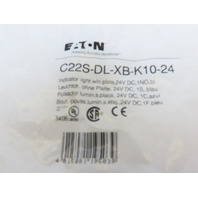 Eaton C22S-DL-XB-K10-24 Pushbutton Illuminated Momentary Blue No Lense 1NO