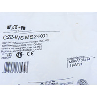 Eaton C22-WS-MS2-K01 Pushbutton 2 Position MS2 Key Operated Switch Momentary K01