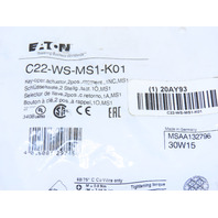 Eaton C22-WS-MS1-K01 Pushbutton 2 Position MS1 Key Operated Switch Momentary K01