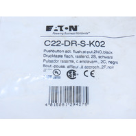 Eaton C22-DR-S-K02 Compact Pushbutton Non-illuminated Maintained Black button