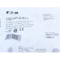 Eaton C22-DR-G-K11 Compact Pushbutton Non-illuminated Maintained Green Flush