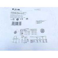 Eaton C22S-DH-G-K11 Compact Pushbutton Non-illuminated Momentary Green Extended