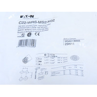 Eaton C22-WRS-MS2-K02 2 Position Rotary Key MS2 Switch Maintained 40&deg; 2NC
