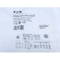 Eaton C22S-DRL-W-K10-24 Pushbutton Illuminated Maintained White Flush 1NO