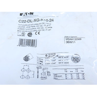 Eaton C22-DL-XG-K10-24 Pushbutton Illuminated Momentary Green No Lense