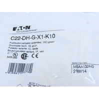 Eaton C22-DH-G-X1-K10 Compact Pushbutton Non-Illuminated Momentary Green X1 Etch