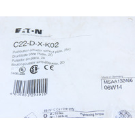Eaton C22-D-X-K02 Compact Pushbutton Non-illuminated Momentary No Button Flush