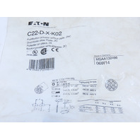 Eaton C22-D-X-K02 Compact Pushbutton Non-illuminated Momentary No Button Flush