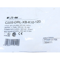 Eaton C22S-DRL-XB-K10-120 Pushbutton Illuminated Maintained Blue No Lense 1NO