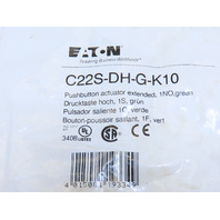 Eaton C22S-DH-G-K10 Compact Pushbutton Non-illuminated Momentary Green Extended