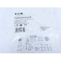 Eaton C22S-DH-G-K10 Compact Pushbutton Non-illuminated Momentary Green Extended