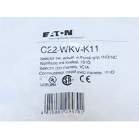 Eaton C22-WKV-K11 2 Position Rotary Selector Switch Momentary 1NO 1NC BLK&WHT