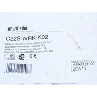 Eaton C22S-WRK-K02 2 Position Rotary Selector Switch Maintained 2NC BLK&WHT